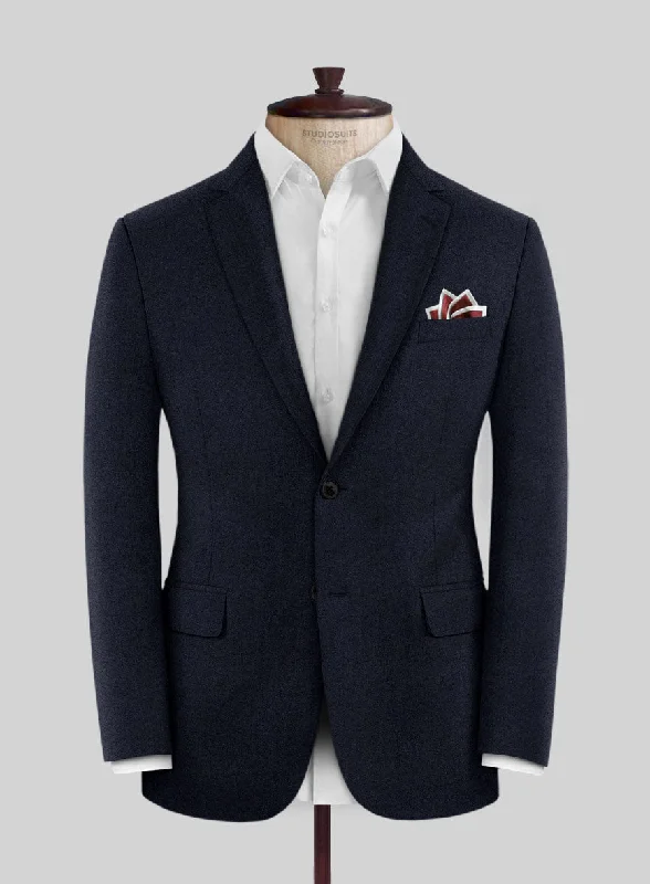 Scabal Sapphire Herringbone Blue Wool Jacket Quilted Jacket Puffer Jacket Insulated Jacket