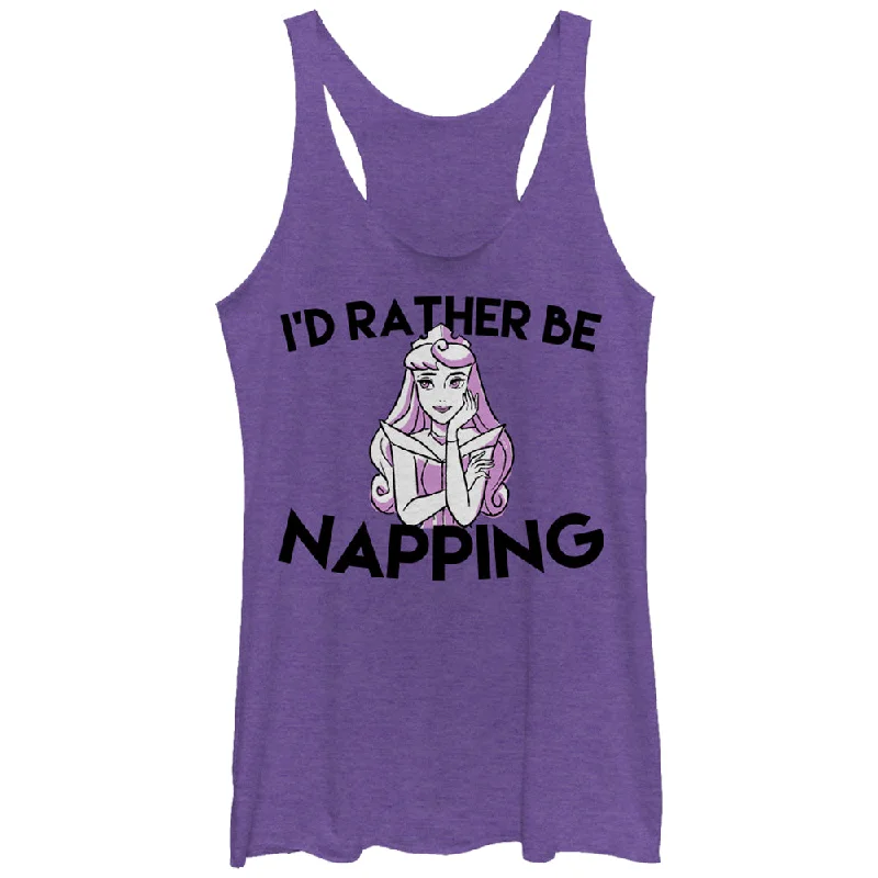 Women's Sleeping Beauty Aurora Rather Nap Racerback Tank Top ribbed tank top