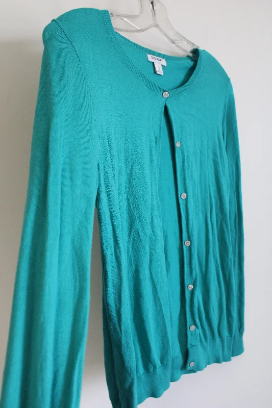 Old Navy Blue Knit Cardigan | M Mesh Cardigan Canvas Denim