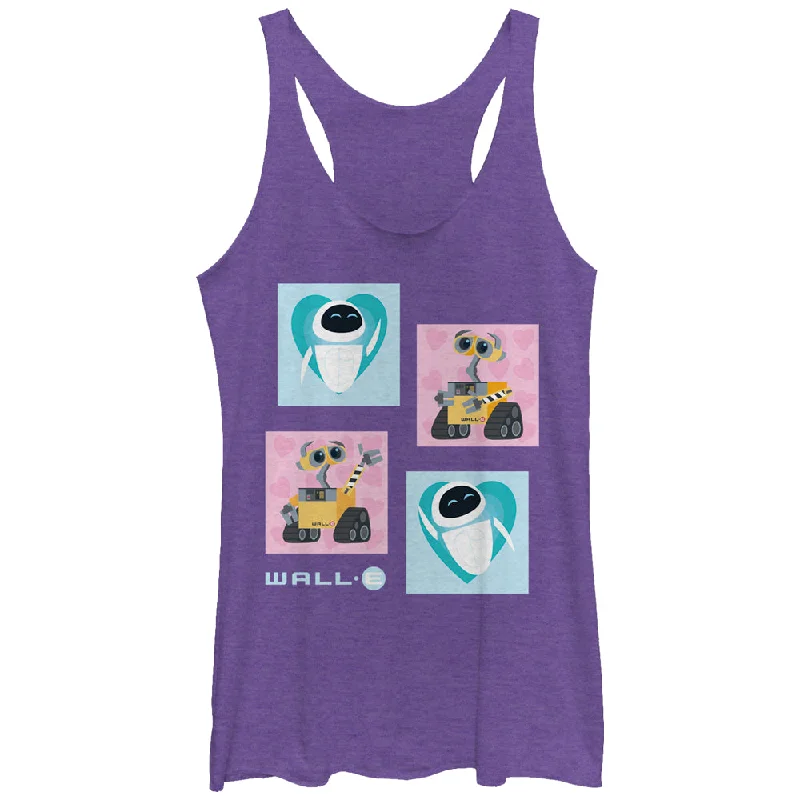Women's Wall-E Robot EVE Heart Racerback Tank Top cutout tank top