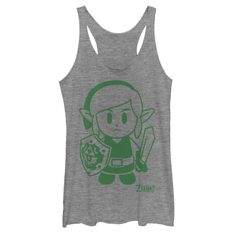 Women's Nintendo Legend of Zelda Link's Awakening Sleek Avatar Racerback Tank Top print tank top