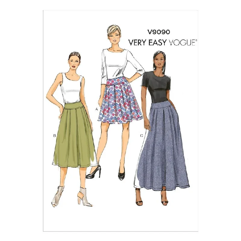 Vogue Pattern V9090 Misses' Skirt linen skirt light
