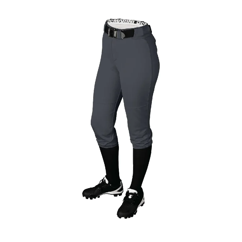 DeMarini Womens Fierce Softball Pant Charcoal Cozy Full-Length Pants