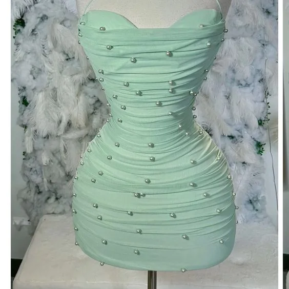 Cifeeo-back to school outfits 16th Birthday Sheath Halter Mint Green Short Homecoming Dresses Short Mini Party Dress C2727 Tunics Top rated Cifeeo-back to school outfits 16th Birthday Sheath Halter Mint Green Short Homecoming Dresses Short Mini Party Dress C2727 Tunics Top rated