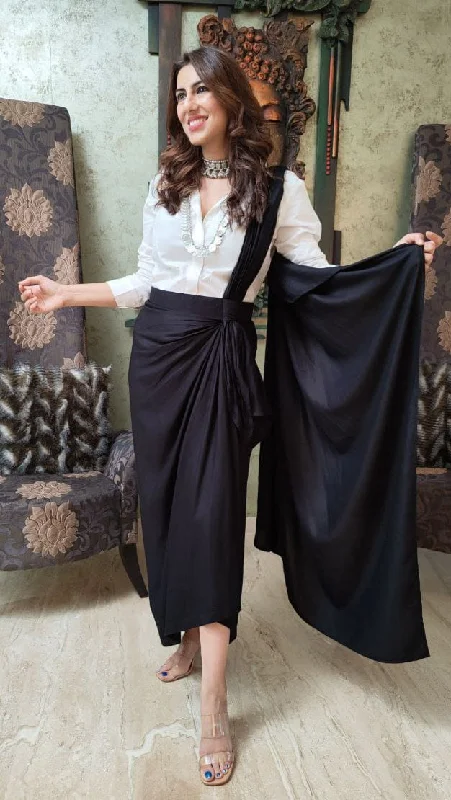 Black Drape Skirt - Top Not Included lightweight skirt design