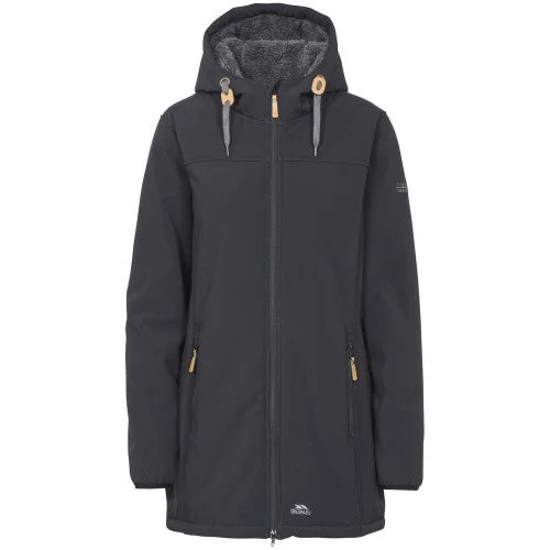 Trespass Womens/Ladies Kristen Longer Length Hooded Waterproof Jacket Welt Pockets Slit Pockets Flap Pockets