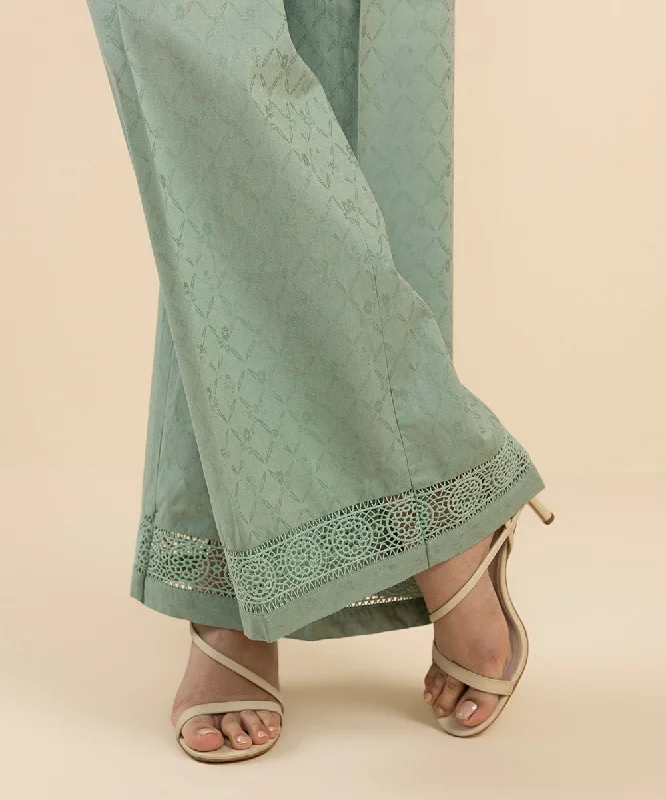 Jacquard Flared Pants Formal Stretch Pants