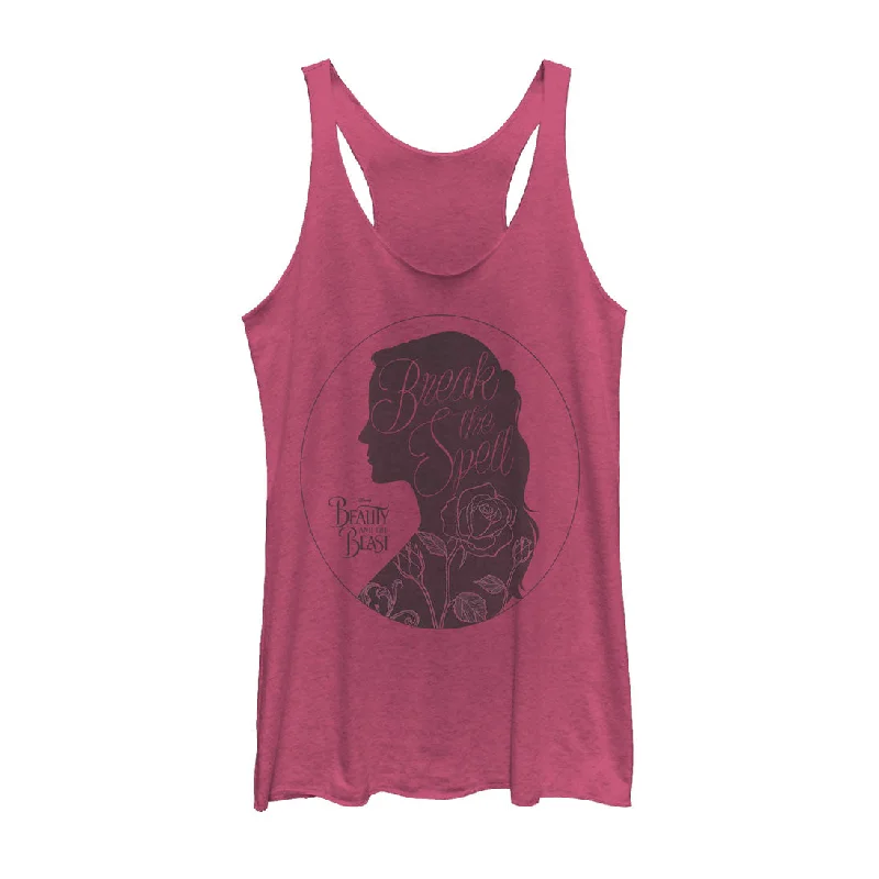 Women's Beauty and the Beast Break the Spell Racerback Tank Top glitter tank top