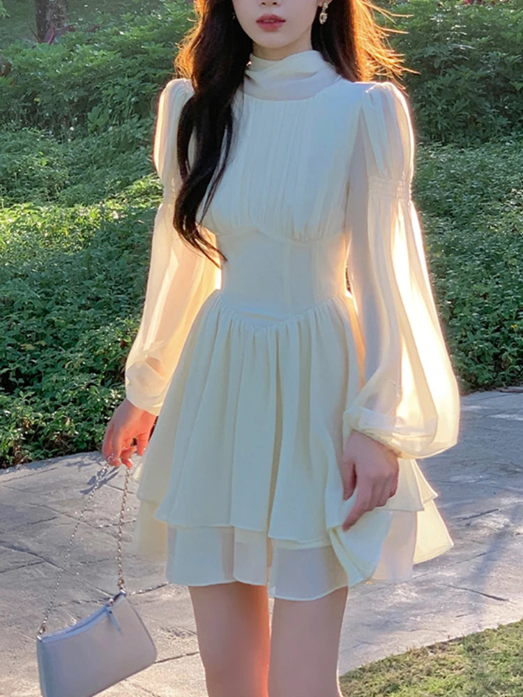 Cinessd Christmas Gfit Outfit Solid Elegant Chiffon Fairy Dress Women 2024 Summer Casual Puff Sleeve Party Dresses Female Fashion Korean Victorian Sweet Dress Tunics Plaid country Cinessd Christmas Gfit Outfit Solid Elegant Chiffon Fairy Dress Women 2024 Summer Casual Puff Sleeve Party Dresses Female Fashion Korean Victorian Sweet Dress Tunics Plaid country