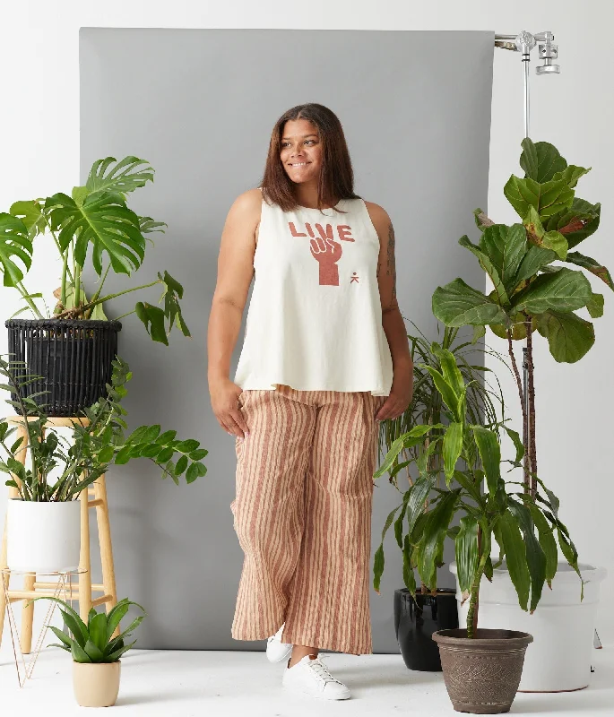 Live Tank Top - Stone athletic tank top