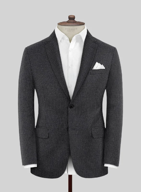 Scabal Sapphire Celmar Gray Wool Jacket Hoodie Zip-Up Jacket Button-Up Jacket