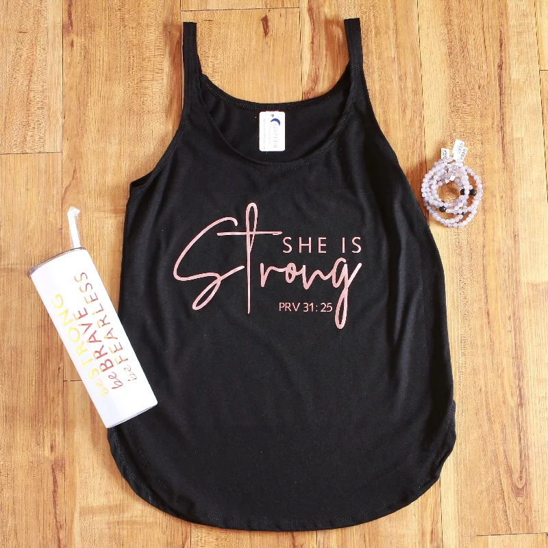 She Is Strong Tank Top - Naptime Faithwear essential tank top