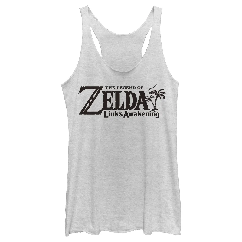 Women's Nintendo Legend of Zelda Link's Awakening Switch Logo Racerback Tank Top bright tank top