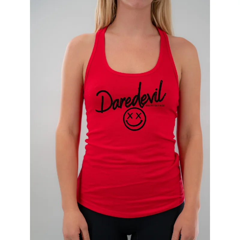 Ladies "Daredevil" Racerback Tank cherry red tank