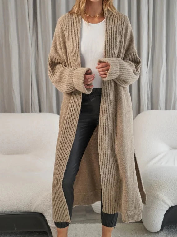 Emilie | Long Cardigan Striped Floral Plaid