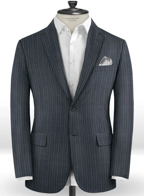 Scabal Notio Blue Wool Jacket Lace Jacket Ribbed Jacket Sequined Jacket