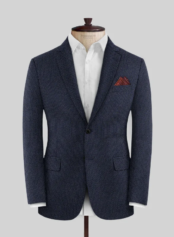 Scabal Tornado Floras Blue Wool Jacket Striped Jacket Polka Dot Jacket Floral Jacket