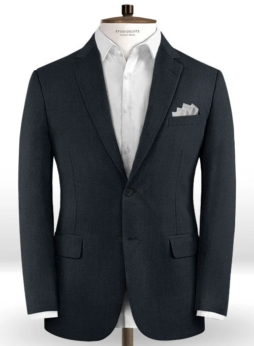 Scabal CEO Blue Wool Jacket Zip Front Button Front Snap Front