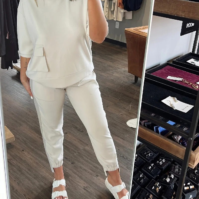 Joh katie knit crepe pants Formal Wide-Leg Pants