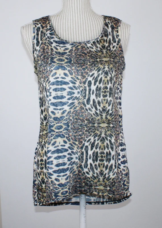 LAVENA ANIMAL SHEER TANK LADIES MEDIUM PRE-LOVED activewear tank top