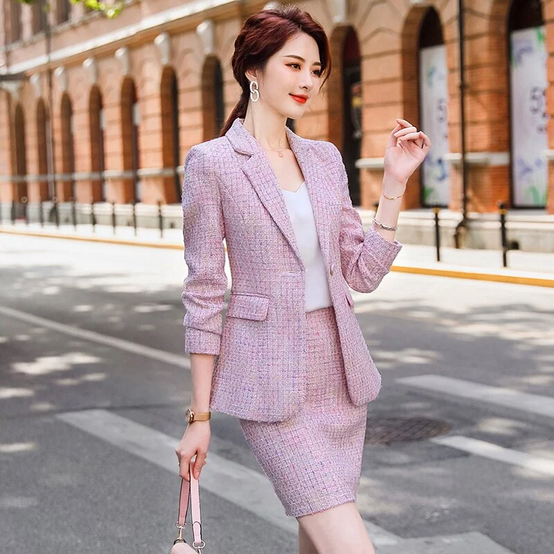 Pink Skirt Suit