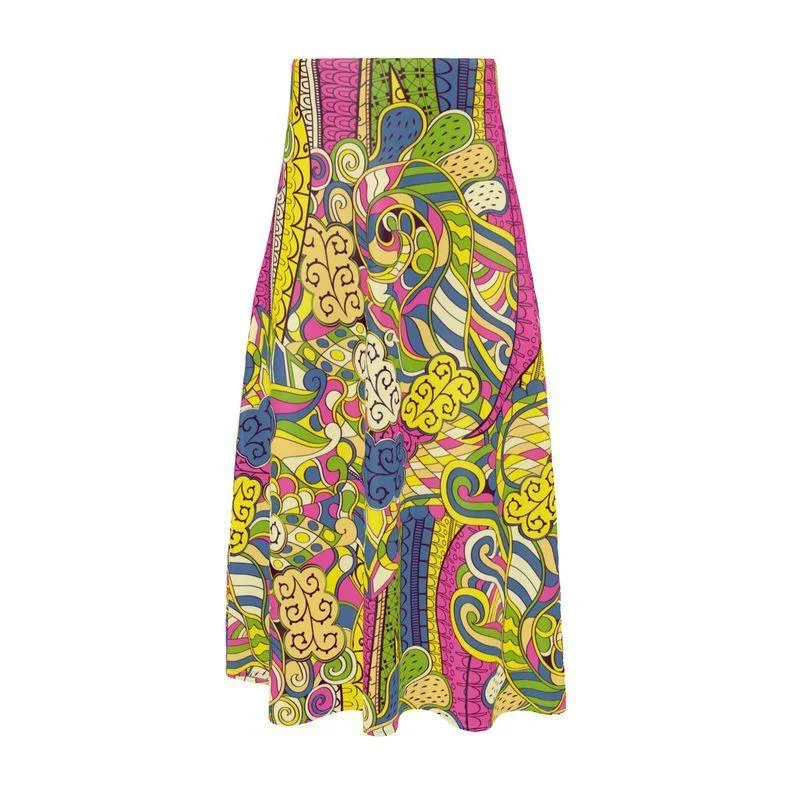 Suki Silk A-line Midi Skirt leather skirt bold