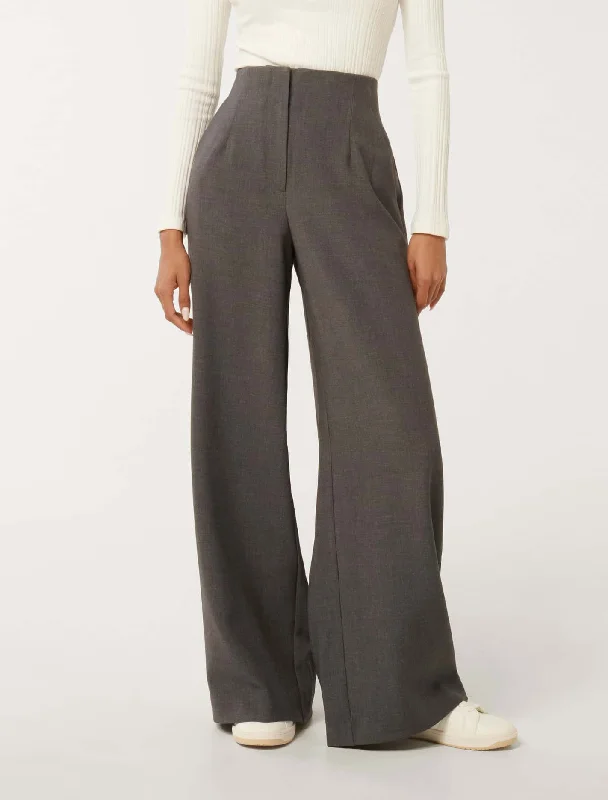 Freya Petite High Waist Wide Leg Pants Relaxed Lounge Trousers