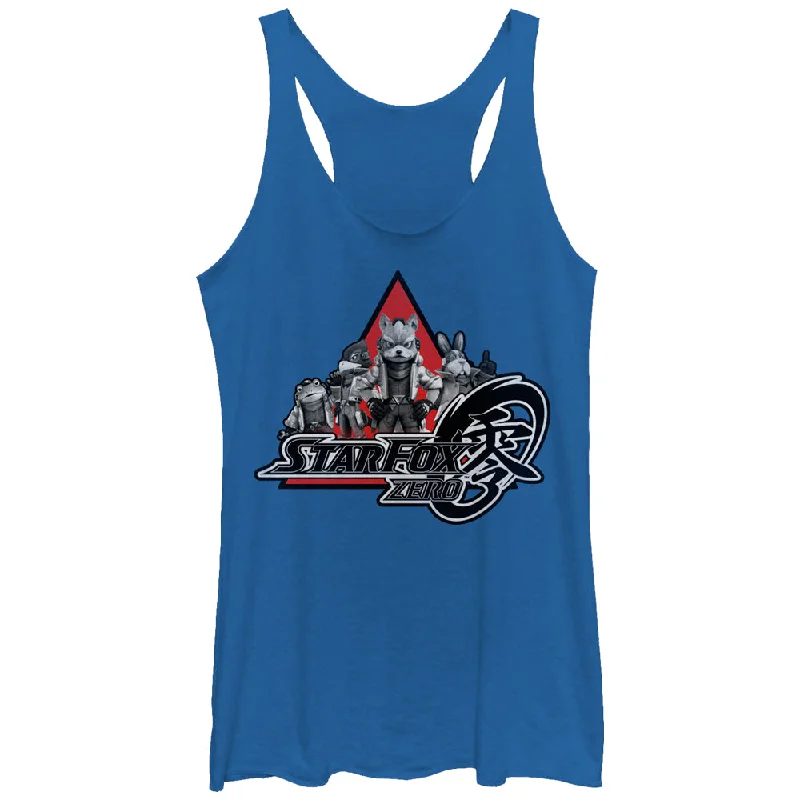 Women's Nintendo Star Fox Zero Logo Characters Racerback Tank Top relaxed fit tank