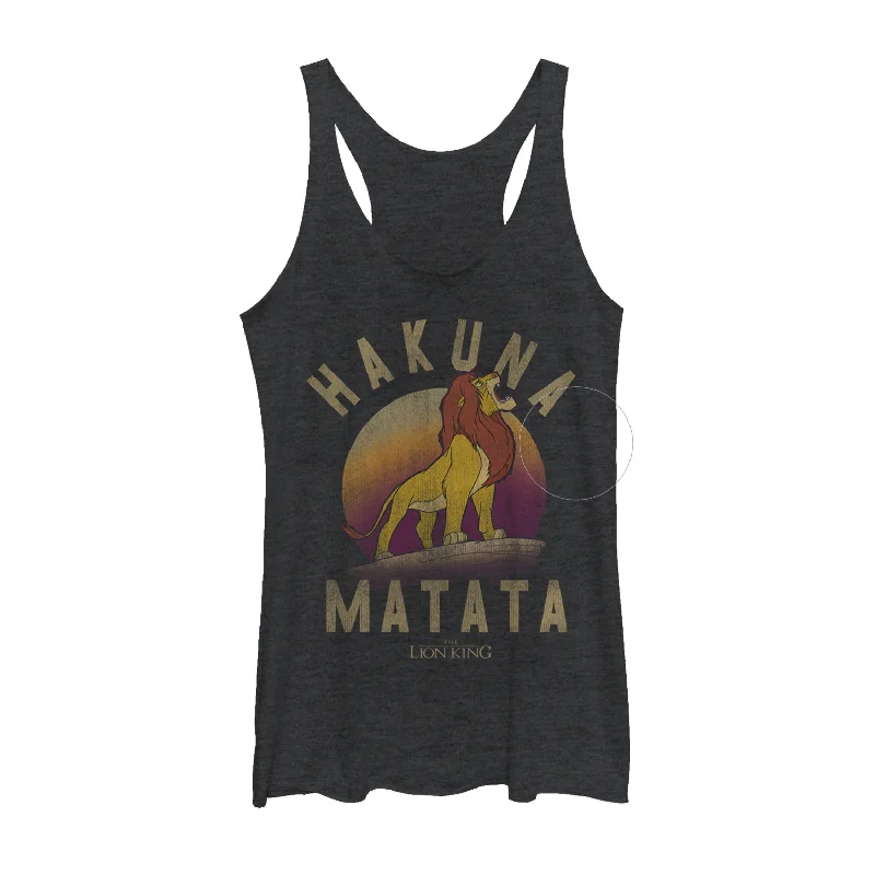 Women's Lion King Simba Hakuna Matata Racerback Tank Top loose fit tank