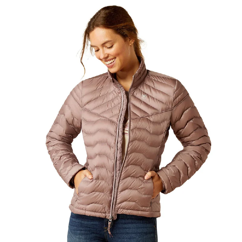 10052702 Ariat Women's Ideal Down Jacket - Purple Dove Denim Jacket Leather Jacket Suede Jacket