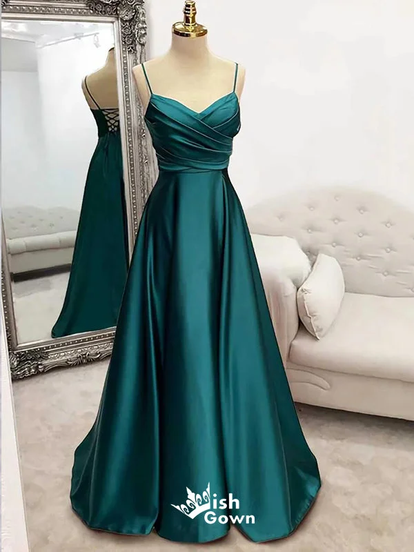 Green Spaghetti Straps V Neck Lace up Back Long Party Dress Prom Dresses,Evening Dress Online, WGP931 Tunics Mesh breathable Green Spaghetti Straps V Neck Lace up Back Long Party Dress Prom Dresses,Evening Dress Online, WGP931 Tunics Mesh breathable