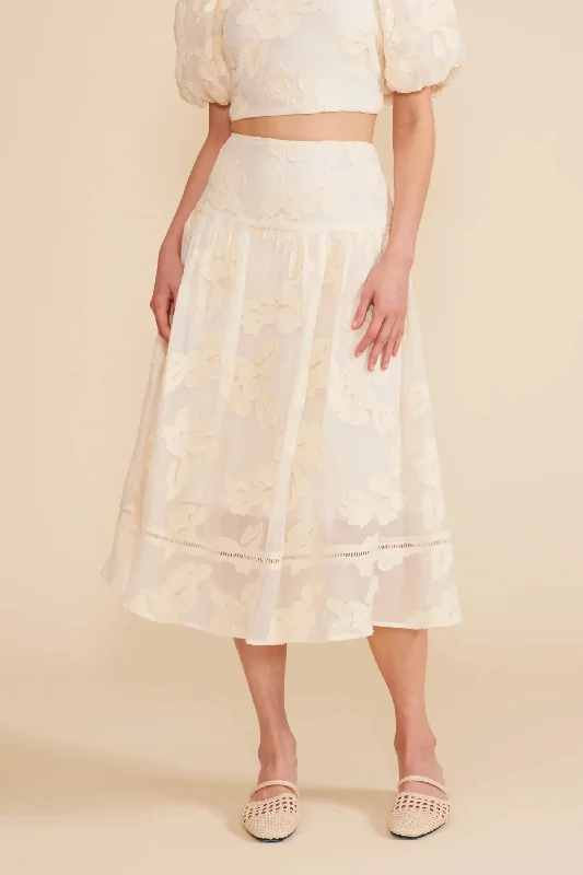 PIPA MIDI SKIRT wool skirt breathable