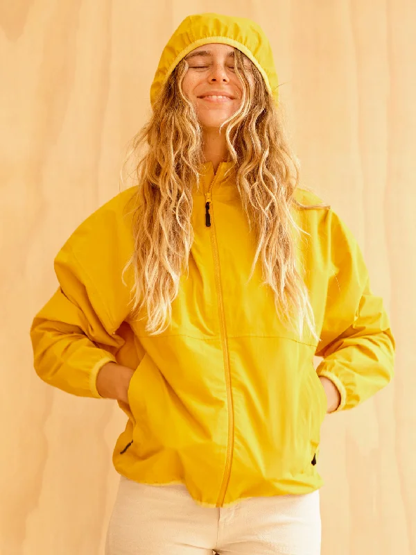 Cloud Forest Rain Jacket A-Line Jacket Boat Neck Shawl Collar