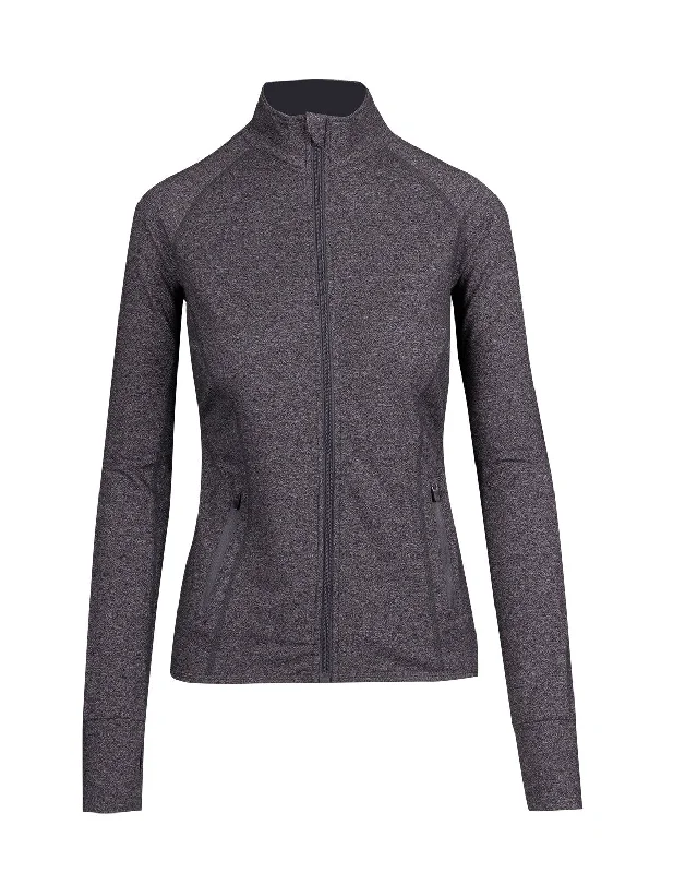 Ladies Greatness Heather Jacket - Dark Heather Satin Jacket Silk Jacket Chiffon Jacket
