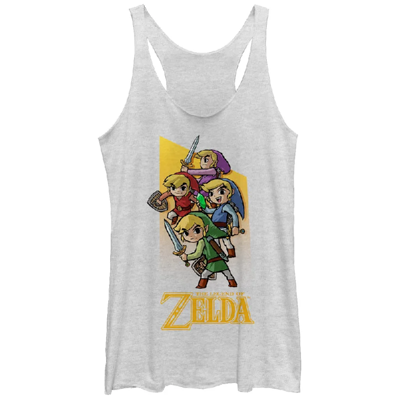 Women's Nintendo Legend of Zelda Four Sword Link Racerback Tank Top lace tank top