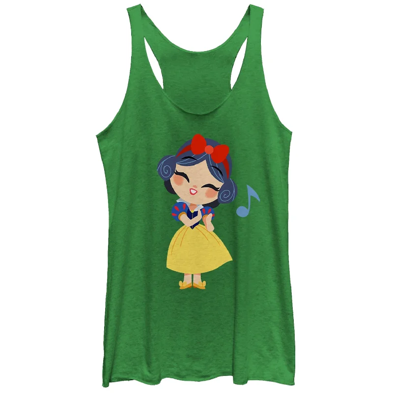 Women's Snow White and the Seven Dwarfs Cartoon Song Racerback Tank Top bright tank top