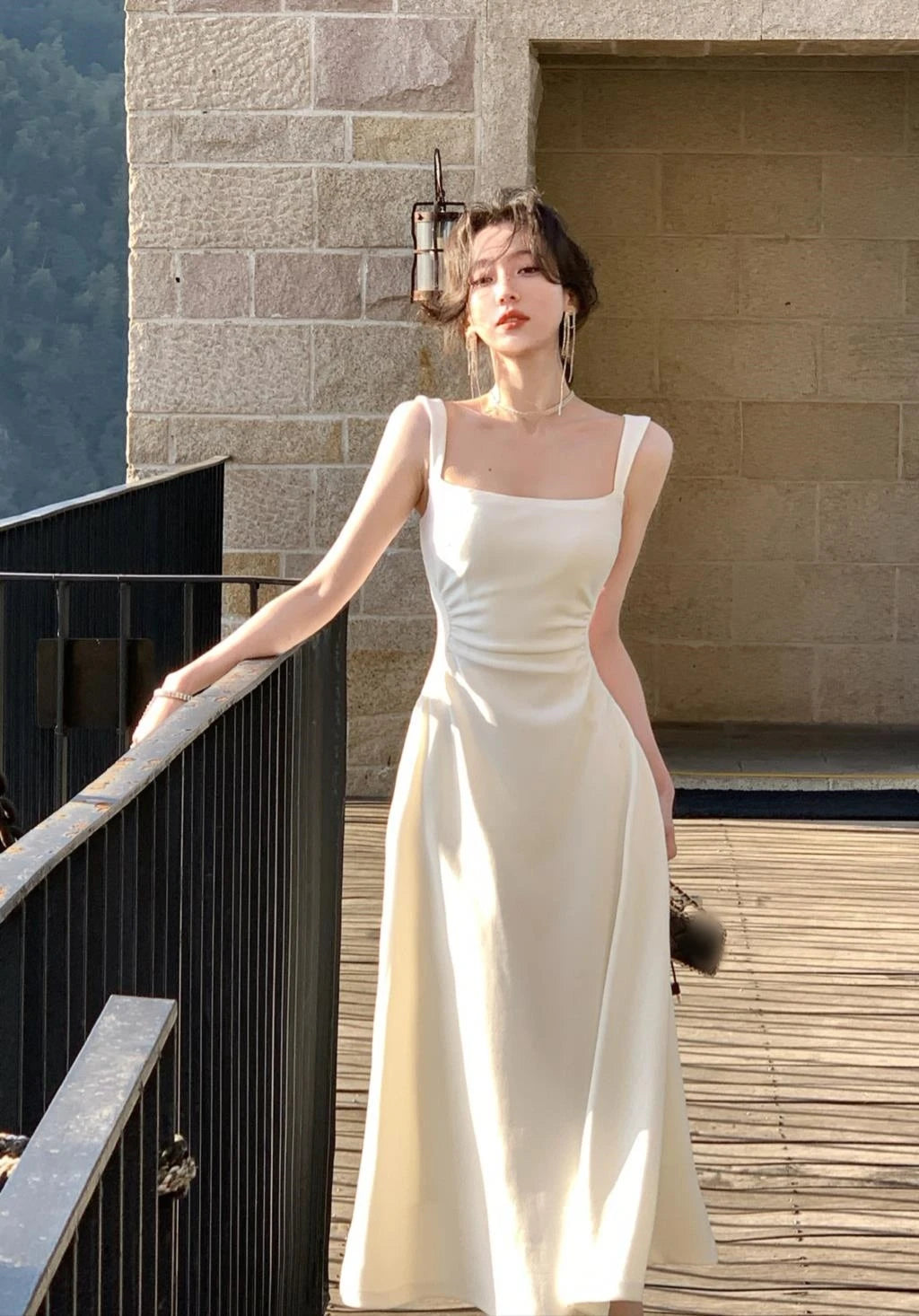 Strap white long
