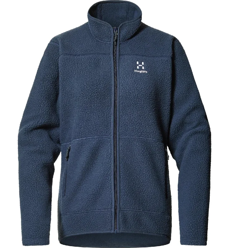 Mossa Pile Jacket Women Welt Pockets Slit Pockets Flap Pockets
