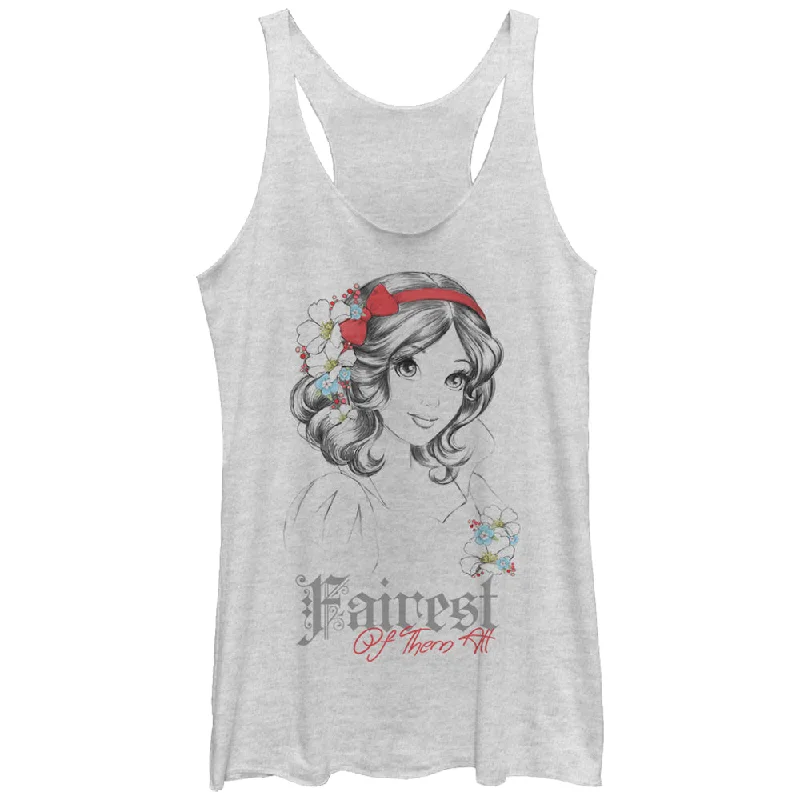Women's Snow White and the Seven Dwarfs Fairest Racerback Tank Top pastel tank top