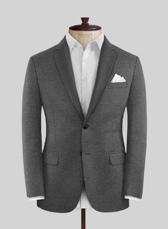 Scabal Cosmopolitan Gray Wool Jacket Knit Fabric Woven Fabric Fleece Fabric
