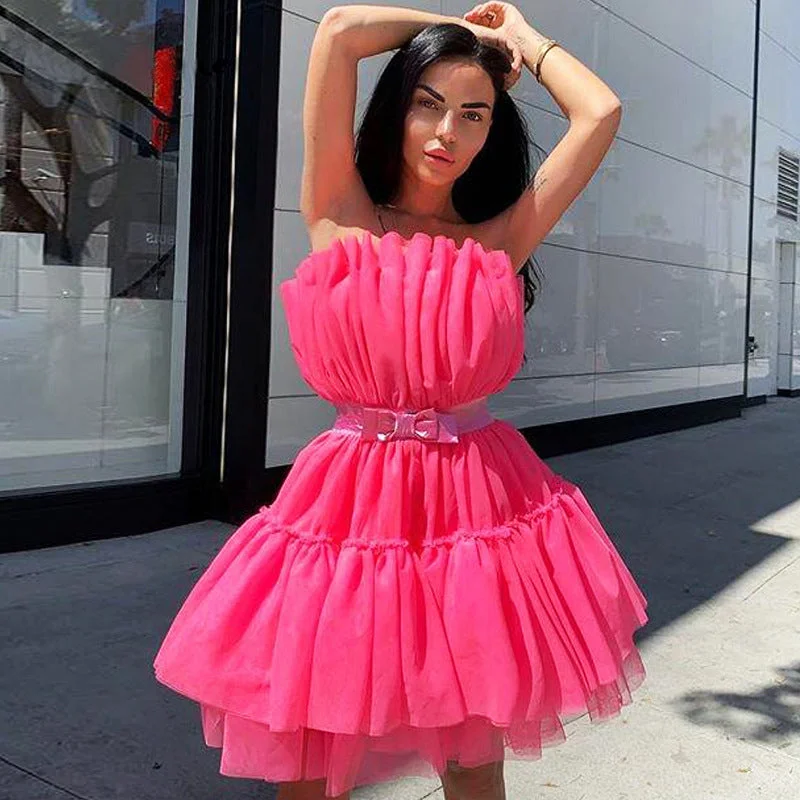 2021 New Arrival  Sweet Women Mini Party Dress Dress Tunics Favorite customer