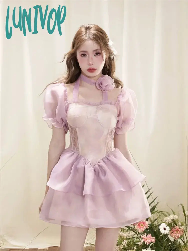 Lunivop Mini Floral Dress Women Summer High Waist Hotsweet Princess Tunic Dress Vintage Girls Sweet Lolita Puff Sleeve Party Dress Tunics Fleece cozy Lunivop Mini Floral Dress Women Summer High Waist Hotsweet Princess Tunic Dress Vintage Girls Sweet Lolita Puff Sleeve Party Dress Tunics Fleece cozy