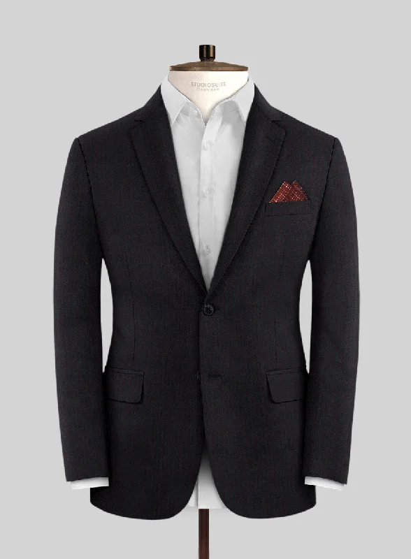 Scabal Cosmopolitan Stripe Pando Blue Wool Jacket Hoodie Zip-Up Jacket Button-Up Jacket