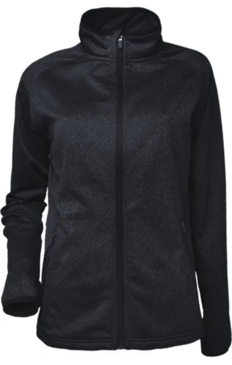 Ladies Fleece Zip Jacket - Black Cardigan Sweater Pullover
