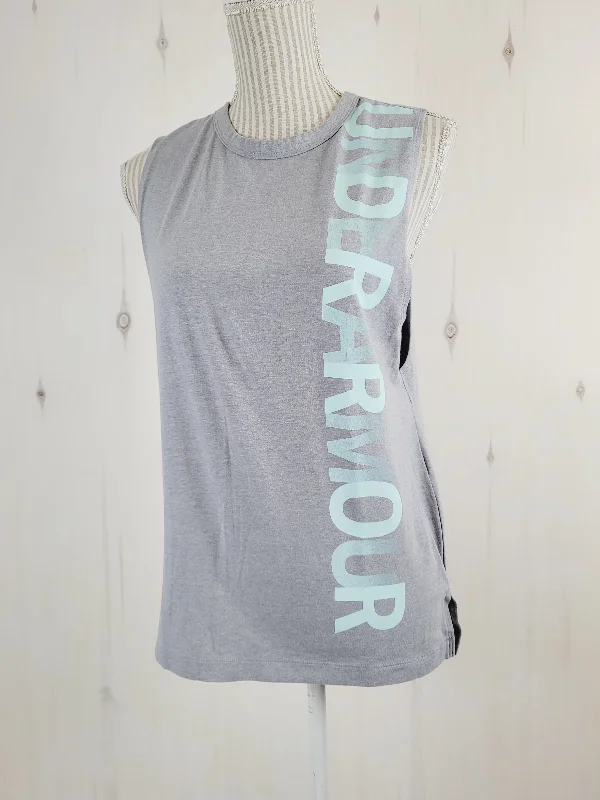 UNDER ARMOUR HEATGEAR SLEEVELESS TANK LADIES MEDIUM PRE-LOVED bronze tank top