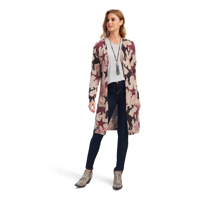 Ride into the Sunset Cardigan Boat Neck Shawl Collar Notched Collar