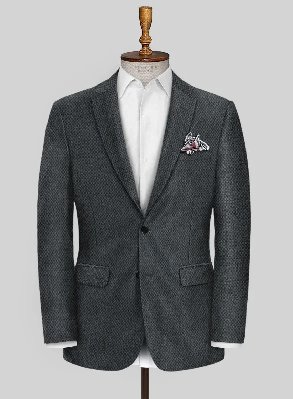 Scabal Londoner Abran Gray Wool Jacket Quilted Jacket Puffer Jacket Insulated Jacket