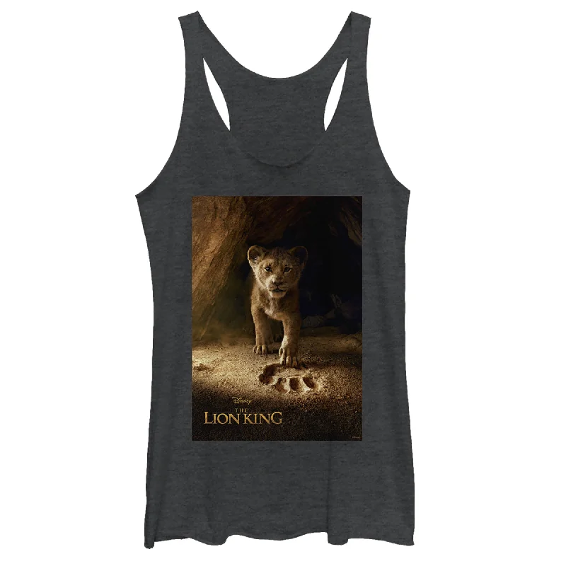 Women's Lion King Simba Paw Movie Poster Racerback Tank Top halter tank top