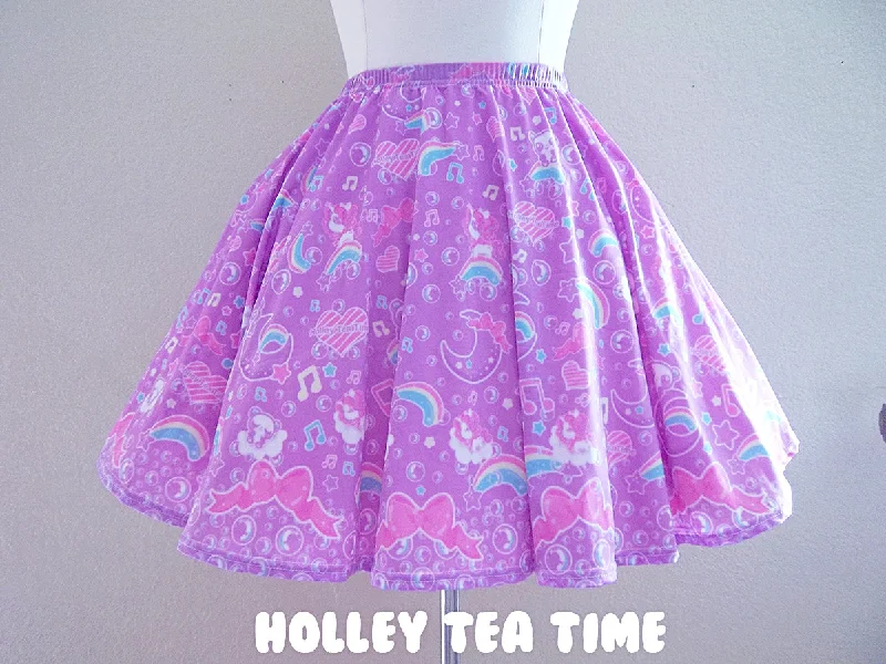 Bubbly dreams purple skater skirt [made to order] lace skirt elegant