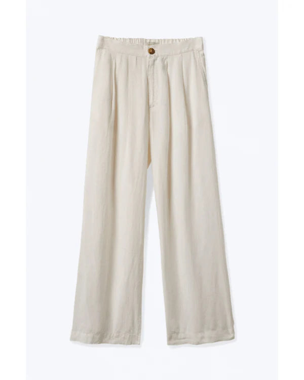 Brixton Vintage Linen Wide Leg Pant Stylish Casual Pants